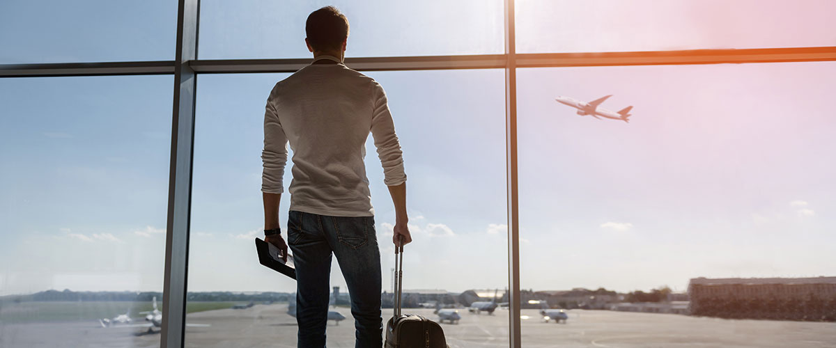A man at the airport