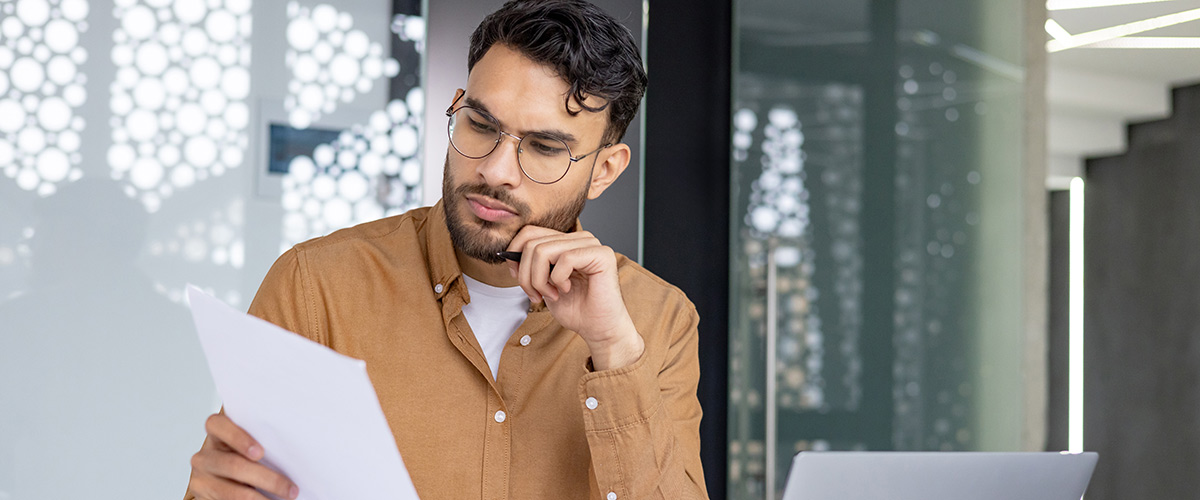 A professional reading HMRC nudge letter