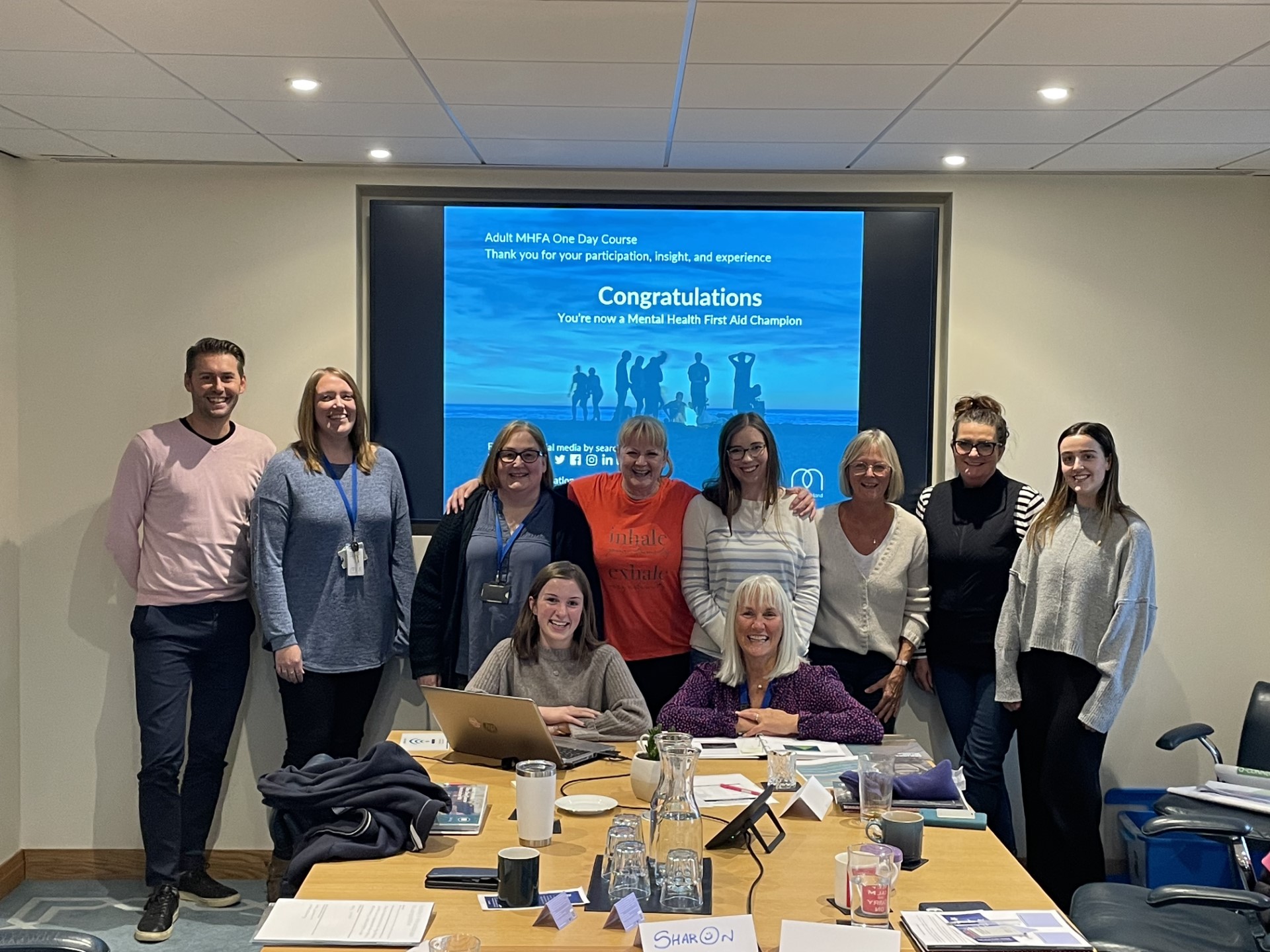 Ten team members qualify as Mental Health First Aid Champions