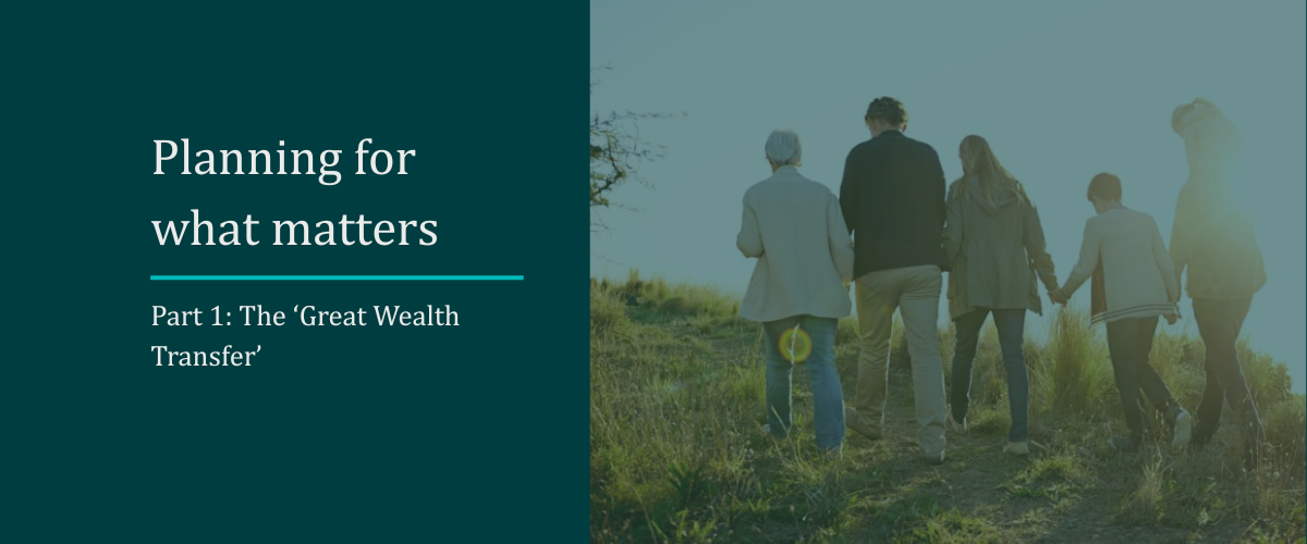 family walking in nature